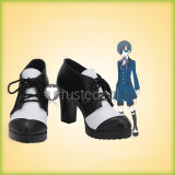 Black Butler Kuroshitsuji Book of Circus Ciel Phantomhive White Black Blue Cosplay Boots Shoes