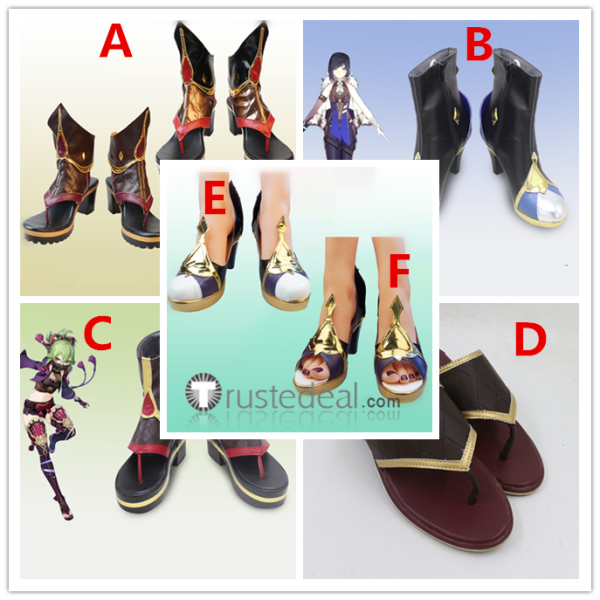 Genshin Impact Yelan Kuki Shinobu Ninja Cosplay Shoes Boots