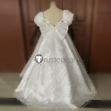 Sailor Moon Tsukino Usagi Princess White Formal Cosplay Dress Costume 3