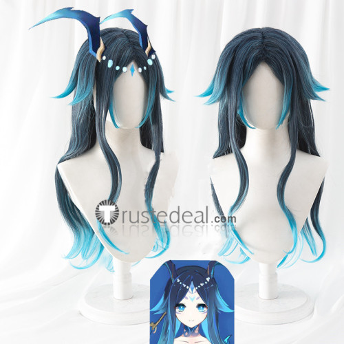 Genshin Impact Bonanus Aloy Brown Blue Cosplay Wigs