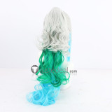 One Piece Yamato Carrot  Blonde Silver Green Ponytail Cosplay Wig