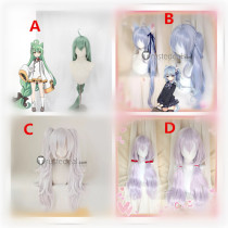 Azur Lane Akashi Laffey Asashio Green Purple Cosplay Wigs