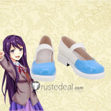 Doki Doki Literature Club Sayori Yuri Natsuki Monika Cosplay Costume Pink Blue White School Cosplay Shoes