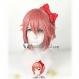 Doki Doki Literature Club Monika Long Natsuki Sayori Pink Ponytail Cosplay Wigs