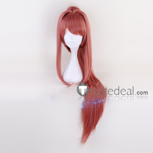 Doki Doki Literature Club Monika Long Natsuki Sayori Pink Ponytail Cosplay Wigs