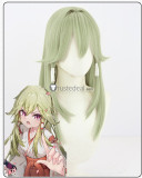 Genshin Impact Yelan Kuki Shinobu Ninja Shrine Maiden Green Black Purple Cosplay Wigs