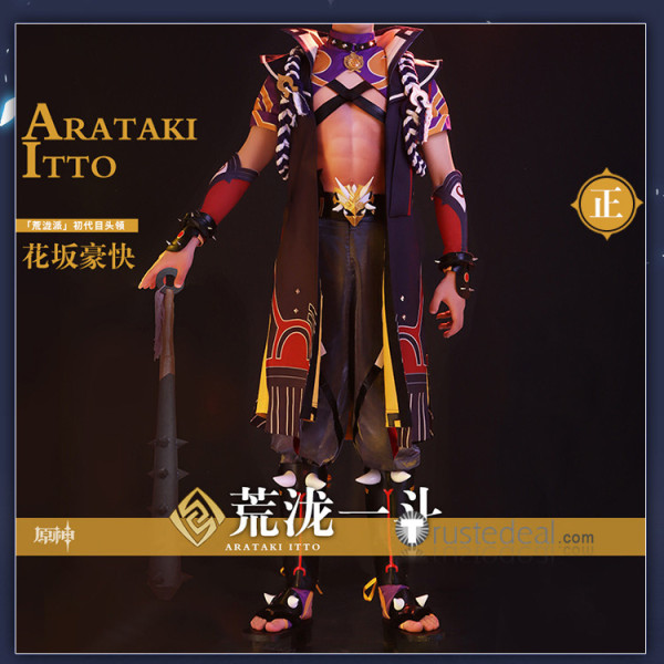Genshin Impact Impact Arataki Itto Cosplay Costume Custom Size 3