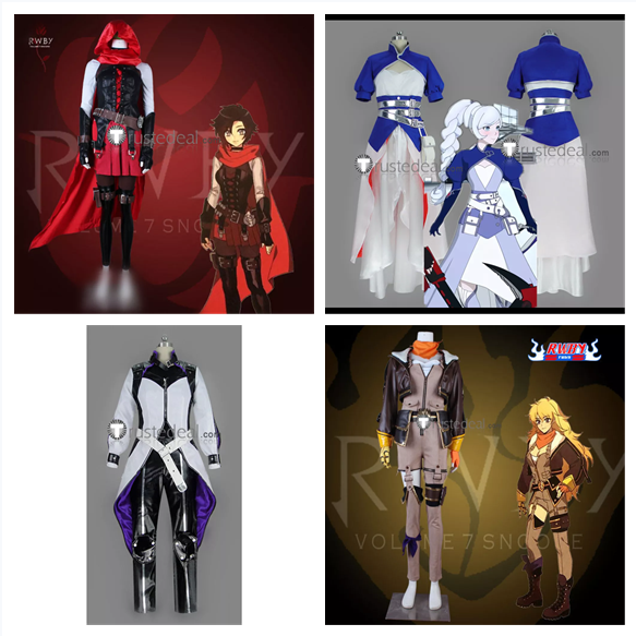 RWBY Volume 7 Atlas Ruby Weiss Blake Yang Cosplay Costumes