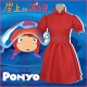 Gake no Ue no Ponyo Ponyo on the Cliff By the Sea Red Adult Kids Cosplay Costume