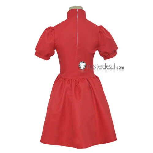 Gake no Ue no Ponyo Ponyo on the Cliff By the Sea Red Adult Kids Cosplay Costume