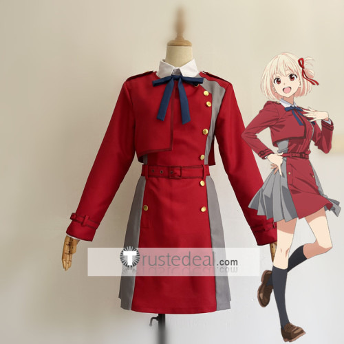 Lycoris Recoil Chisato Nishikigi Takina Inoue Blue Red Uniform Kimono Cosplay Costumes