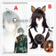 Genshin Impact Al Haitham Dehya Diluc Red Dead of Night Red Brown Grey Cosplay Wigs