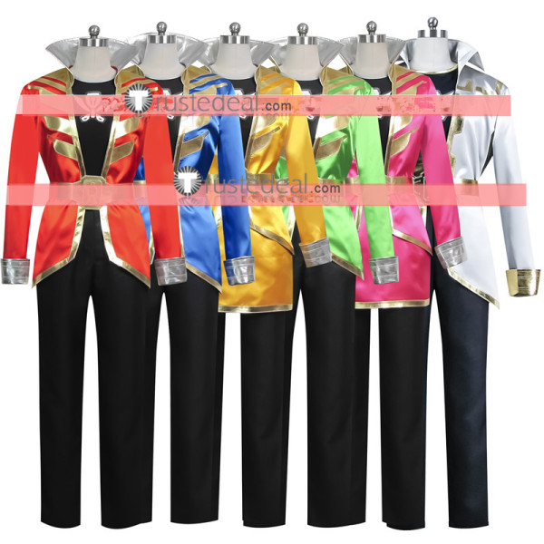 Kaizoku Sentai Gokaiger Gokai Red Blue Silver Green Pink Yellow Black Orange Purple Cosplay Costumes