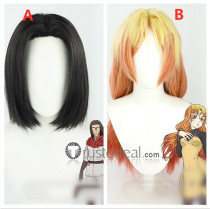 Isekai Ojisan Uncle from Another World Elf Ojisan Black Orange Cosplay Wigs
