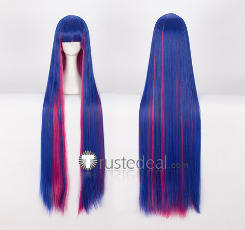 Panty & Stocking with Garterbelt Stocking Blue Pink Wig(100cm)