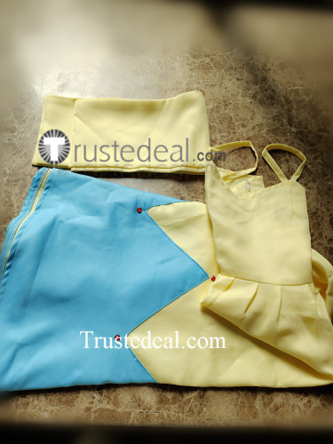 Macross Frontier Ranka Lee Yellow Dress Cosplay Costume