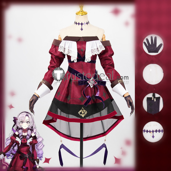 Vtuber Virtual YouTuber NIJISANJI EN Hyakumantenbara Salome Red Cosplay Costume