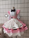 Final Fantasy XIV FF14 FFXIV Miqo'te Housemaid Maid Dress Blue Pink Purple Black Grey Green Red Cosplay Costumes