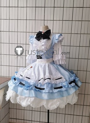 Final Fantasy XIV FF14 Miqo'te Housemaid Maid Dress Blue Pink Purple Black  Grey Green Red Cosplay Costumes