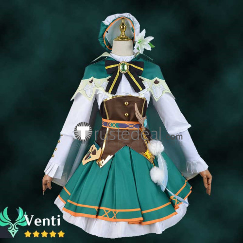Genshin Impact Wendy Venti Genderbend Female Cosplay Costume