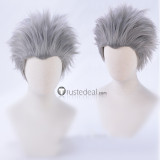 Ace Attorney Gyakuten Saiban Godot White Silver Grey Cosplay Wigs