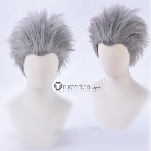 Ace Attorney Gyakuten Saiban Godot White Silver Grey Cosplay Wigs