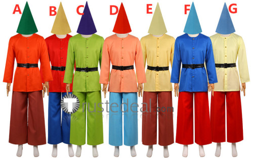 Snow White and the Seven Dwarfs Doc Grumpy Happy Sleep Bashful Sneezy Dopey Cosplay Costumes