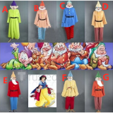 Snow White and the Seven Dwarfs Doc Grumpy Happy Sleep Bashful Sneezy Dopey Cosplay Costume