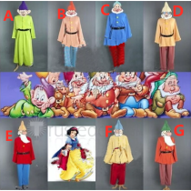 Snow White and the Seven Dwarfs Doc Grumpy Happy Sleep Bashful Sneezy Dopey Cosplay Costume