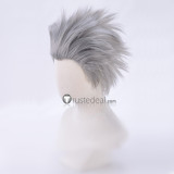 Ace Attorney Gyakuten Saiban Godot White Silver Grey Cosplay Wigs