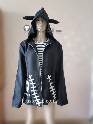 Hetalia Hetaween Halloween Prussia Gilbert Beilschmidt Black Devil Hoodie Cosplay Costume