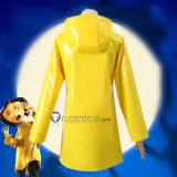 Coraline Wybie Lovat Black Yellow Coat Halloween Cosplay Costumes