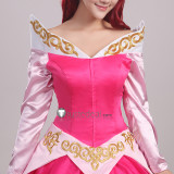 Sleeping Beauty Disney Princess Aurora Gorgeous Pink Blue Cosplay Costumes