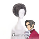 Gyakuten Saiban 4 Apollo Justice Ace Attorney Phoenix Wright Miles Edgeworth Grey Black Cosplay Wigs