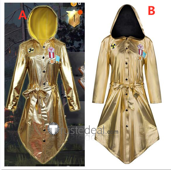 PUBG PlayerUnknown's Battlegrounds Trench Coat Gold Hooded Jacket