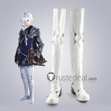 Final Fantasy XIV Alphinaud Leveilleur White Cosplay Shoes Boots