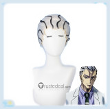Jojo's Bizarre Adventure Yoshikage Kira Jotaro Kujo Black Silver Styled Cosplay Wig