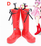 Tokyo Mew Mew Ichigo Momomiya Mew Strawberry Masaya Aoyama Blue Knight Blue Red Cosplay Boots Shoes