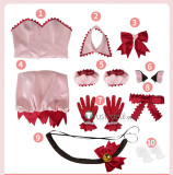 Tokyo Mew Mew Ichigo Momomiya Pink Neko Halloween Cosplay Costume