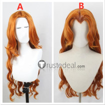 Bleach Matsumoto Rangiku Long Orange Blonde Styled Cosplay Wigs