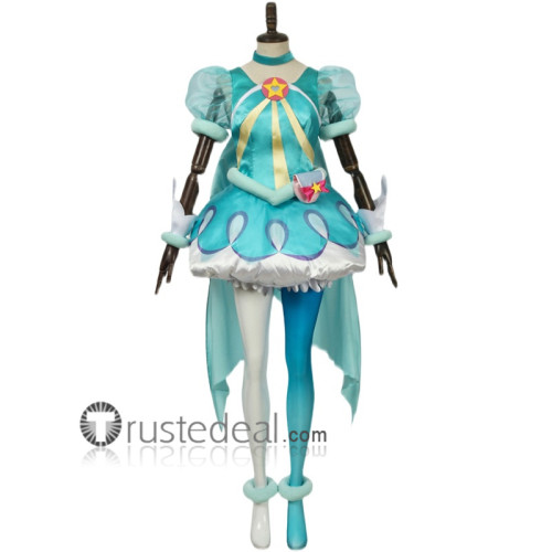 Pretty Cure PreCure Haruno Haruka Cure Flora Hagoromo Lala Cure Milky Blue Pink Cosplay Costumes