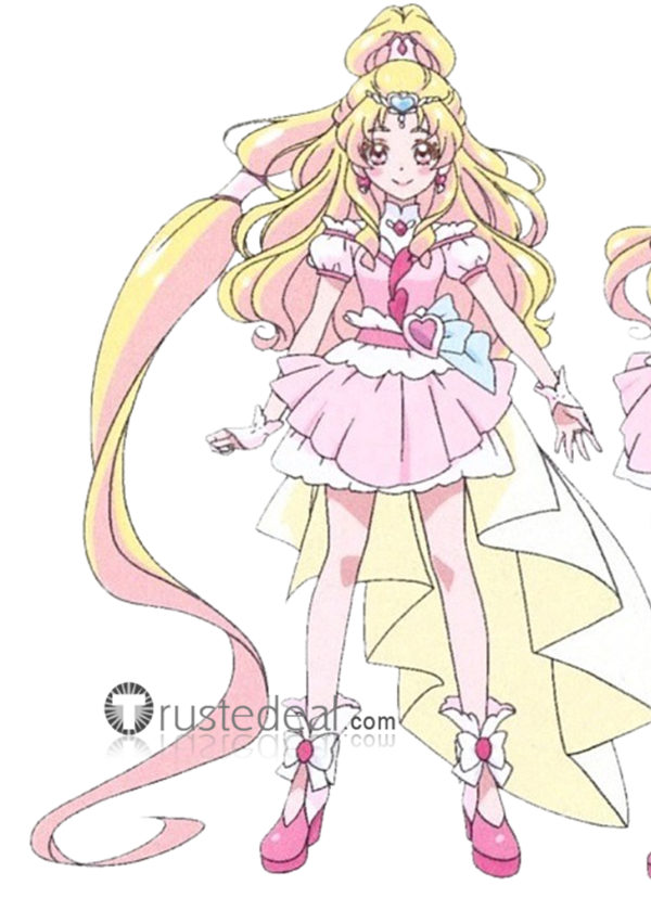 HUGtto! Pretty Cure PreCure Cure Tomorrow Pink Cosplay Costume