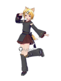 Vocaloid Project Diva Raspberry Fox Kagamine Rin Indigo Fox Kagamine Len Black Cosplay Costumes