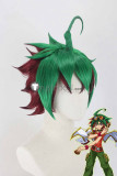 Yugioh VRAINS Soulburner Yuzu Hiragi Yuya Sakaki Green Pink Styled Cosplay Wig