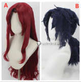 Library Of Ruina Gebura Kali Chesed Blue Red Styled Cosplay Wig