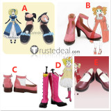 Black Butler Kuroshitsuji Elizabeth Midford Pink Brown Cosplay Boots Shoes