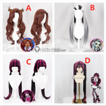 Draculaura Clawdeen Wolf Frankie Stein White Brown Pink Black Cosplay Wigs
