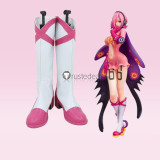 One Piece Vinsmoke Reiju Niji Sanji Yellow Pink Cosplay Shoes Boots