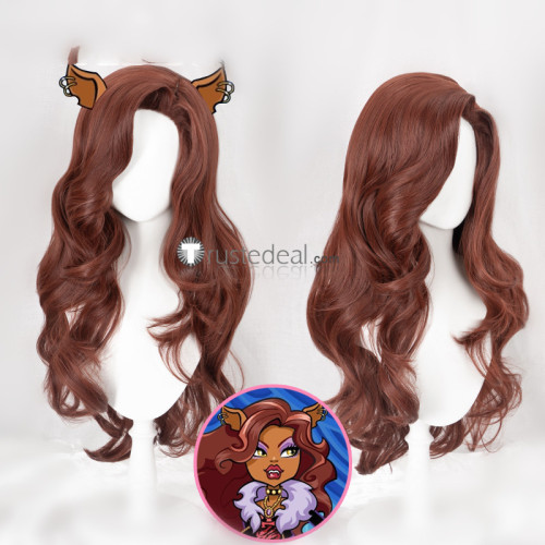 Draculaura Clawdeen Wolf Frankie Stein White Brown Pink Black Cosplay Wigs