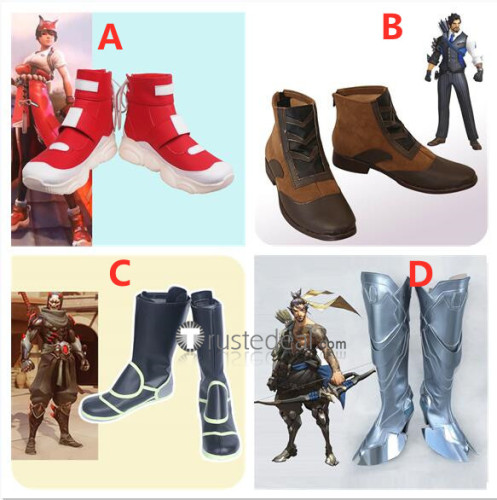 Overwatch Kiriko Kamori Genji Oni Hanzo Shimada Scion Cosplay Boots Shoes